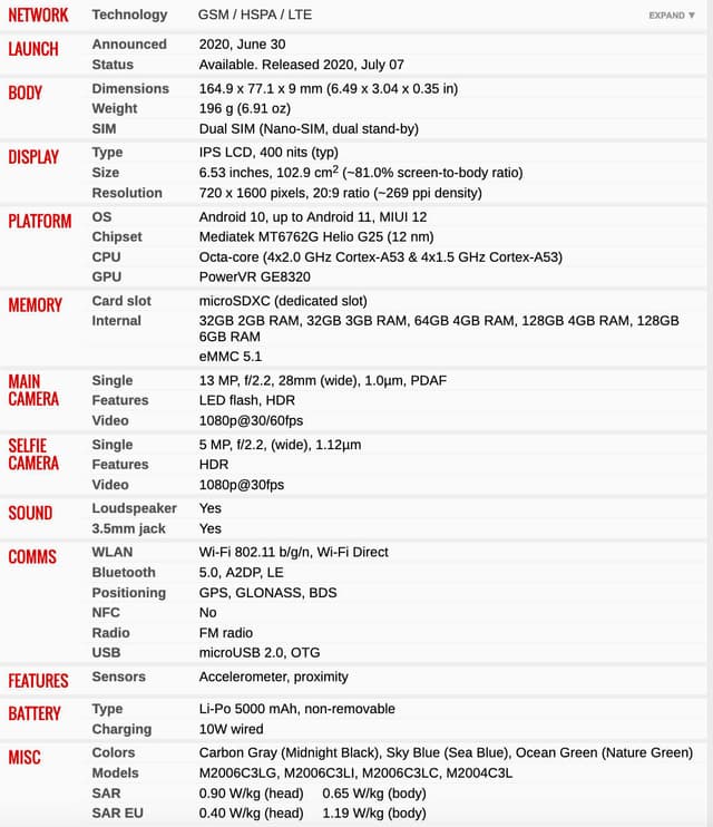 Redmi 9a 64gb